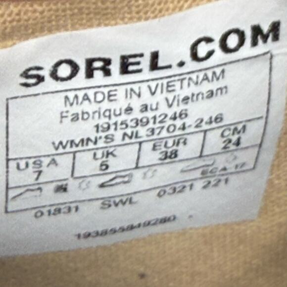 Sorel Lennox Hiker Boots Women’s 7 Honest Beige Waterproof Leather Suede - Picture 11 of 11